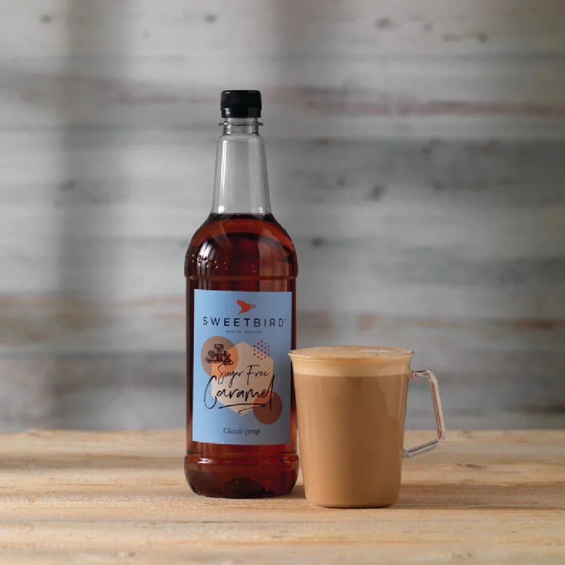 FS251 Sweetbird Sugar-free Caramel Syrup 1 Ltr - JD Catering Equipment Solutions Ltd