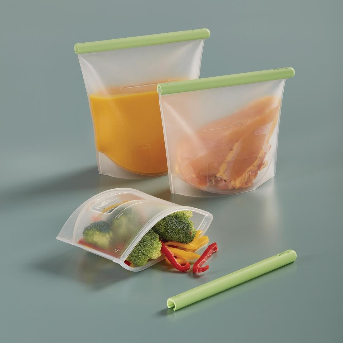 FS288 Lekue Reusable Silicone Food Storage Bag Kit (500ml + 1L + 1.5L) JD Catering Equipment Solutions Ltd