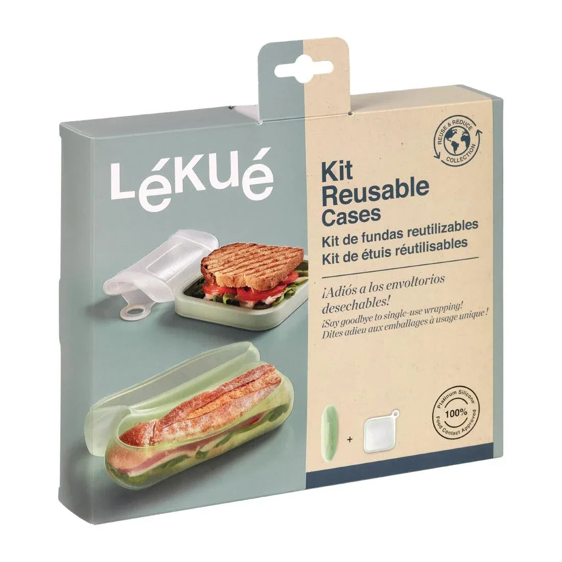 FS298 Lekue Reusable Silicone Sandwich Case - JD Catering Equipment Solutions Ltd