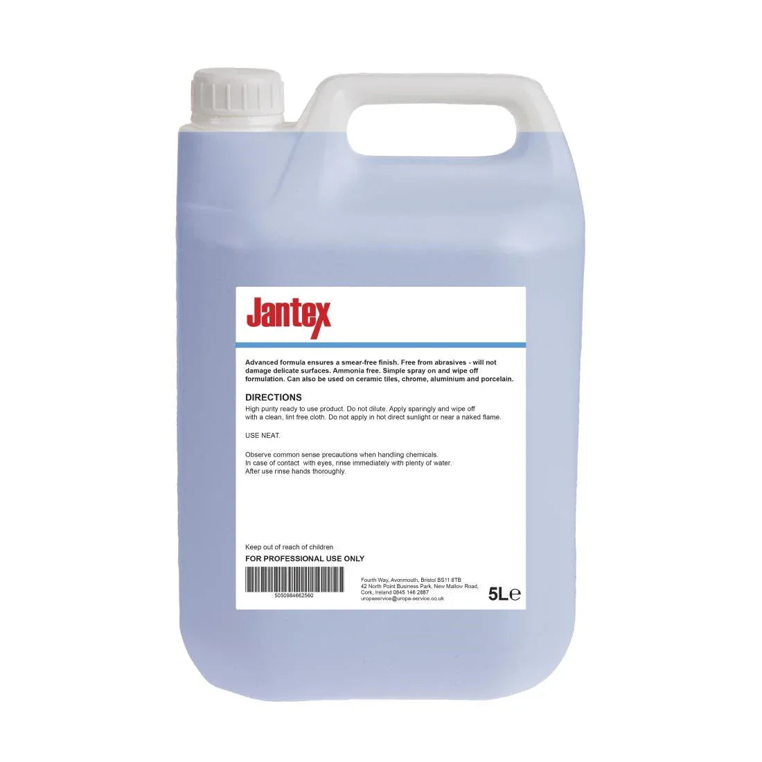 FS307 Jantex Glass and Stainless Steel Cleaner Ready To Use 5Ltr - JD Catering Equipment Solutions Ltd