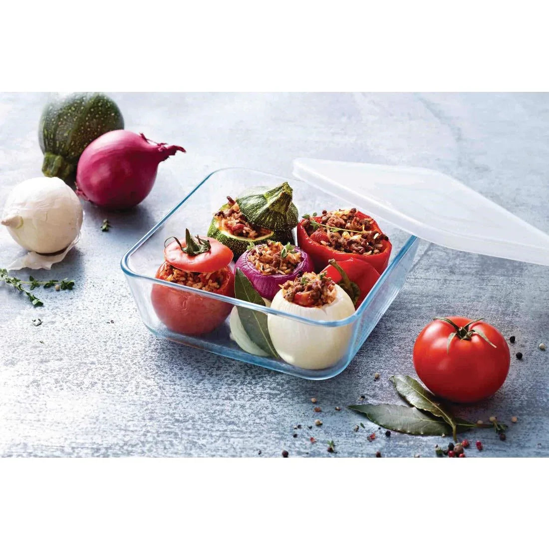 FS368 Pyrex Cook & Freeze Square Dish With Lid 2 Ltr - JD Catering Equipment Solutions Ltd