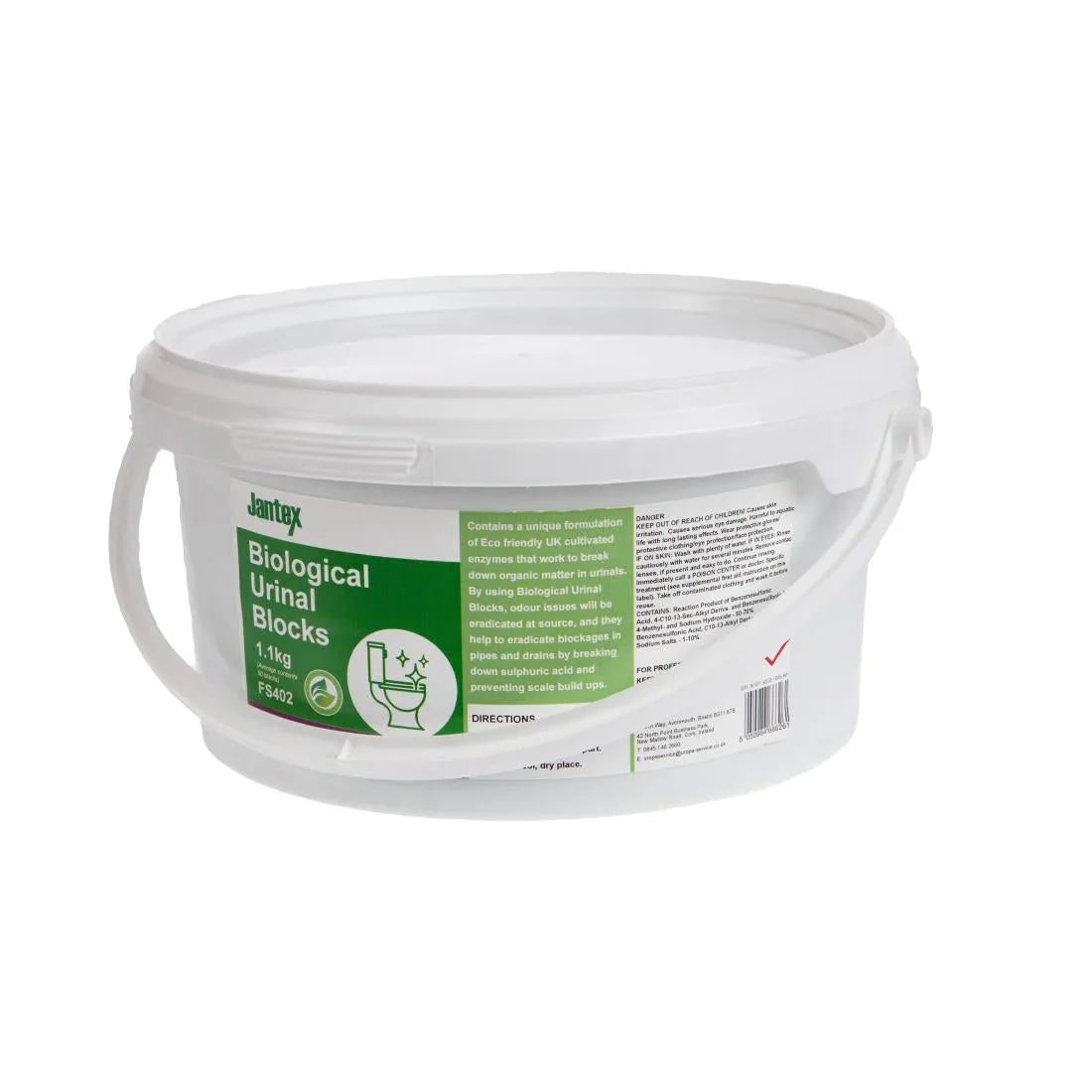 FS402 Jantex Green Biological Urinal Blocks 1.1kg - JD Catering Equipment Solutions Ltd
