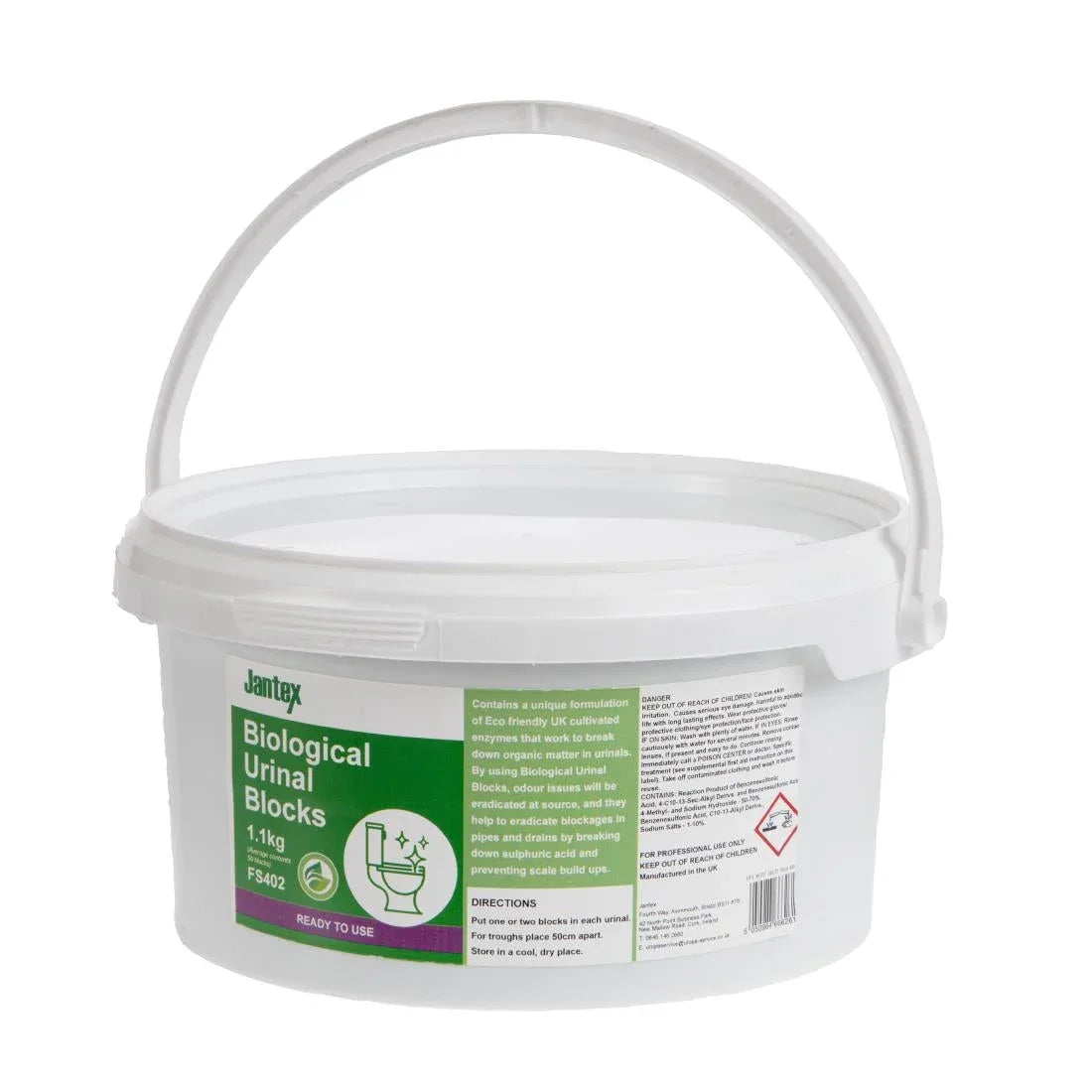 FS402 Jantex Green Biological Urinal Blocks 1.1kg - JD Catering Equipment Solutions Ltd