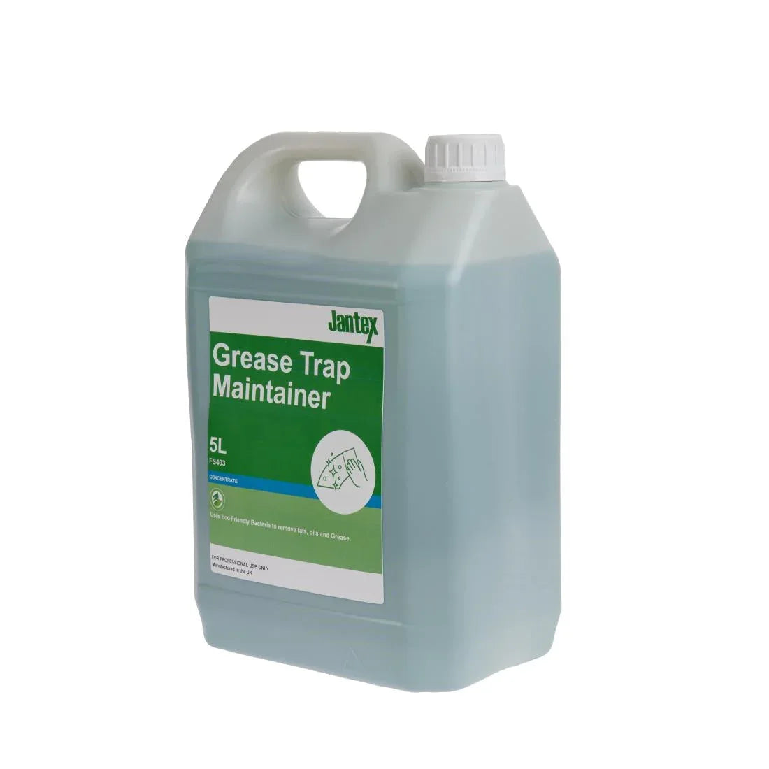FS403 Jantex Green Grease Trap Maintainer Concentrate 5Ltr JD Catering Equipment Solutions Ltd
