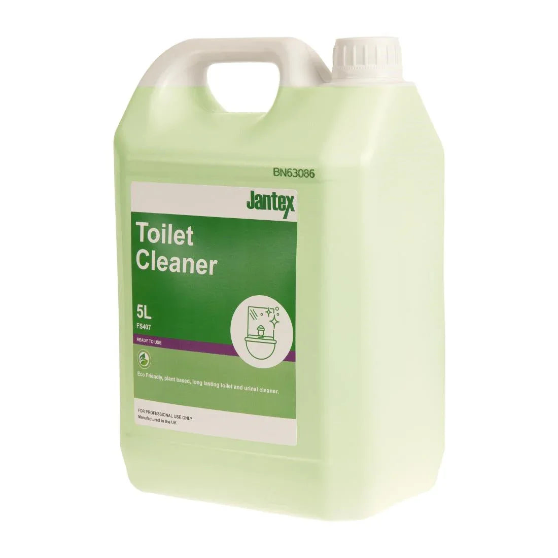 FS407 Jantex Green Toilet Cleaner Ready To Use 5Ltr - JD Catering Equipment Solutions Ltd