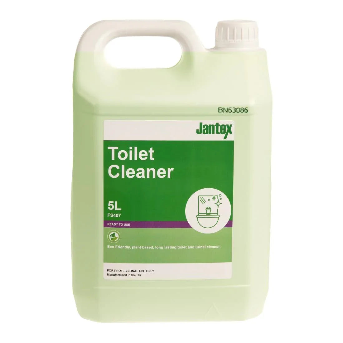 FS407 Jantex Green Toilet Cleaner Ready To Use 5Ltr - JD Catering Equipment Solutions Ltd