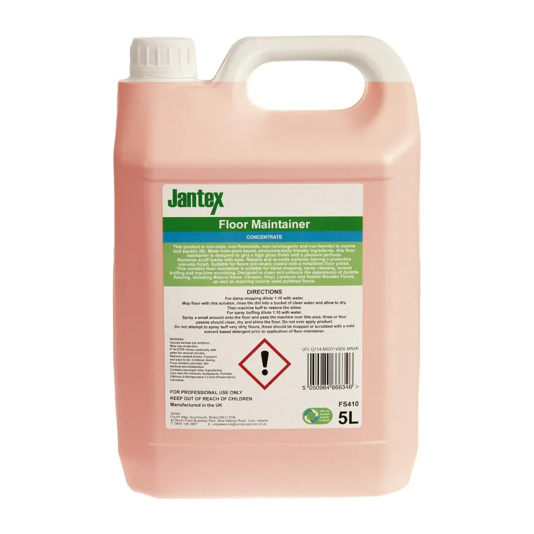 FS410 Jantex Green Floor Maintainer Concentrate 5Ltr - JD Catering Equipment Solutions Ltd