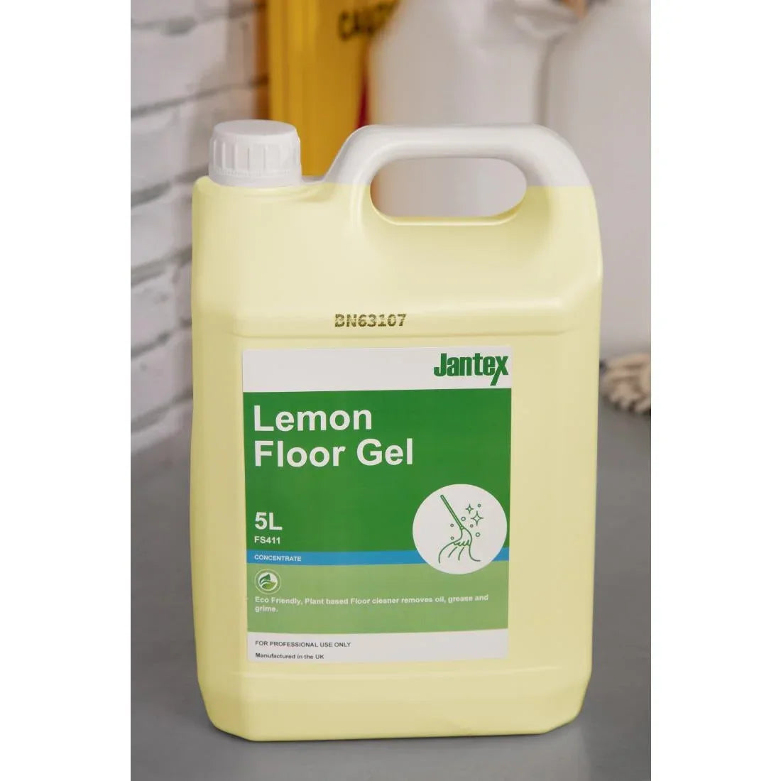 FS411 Jantex Green Lemon Floor Gel Cleaner Concentrate 5Ltr JD Catering Equipment Solutions Ltd