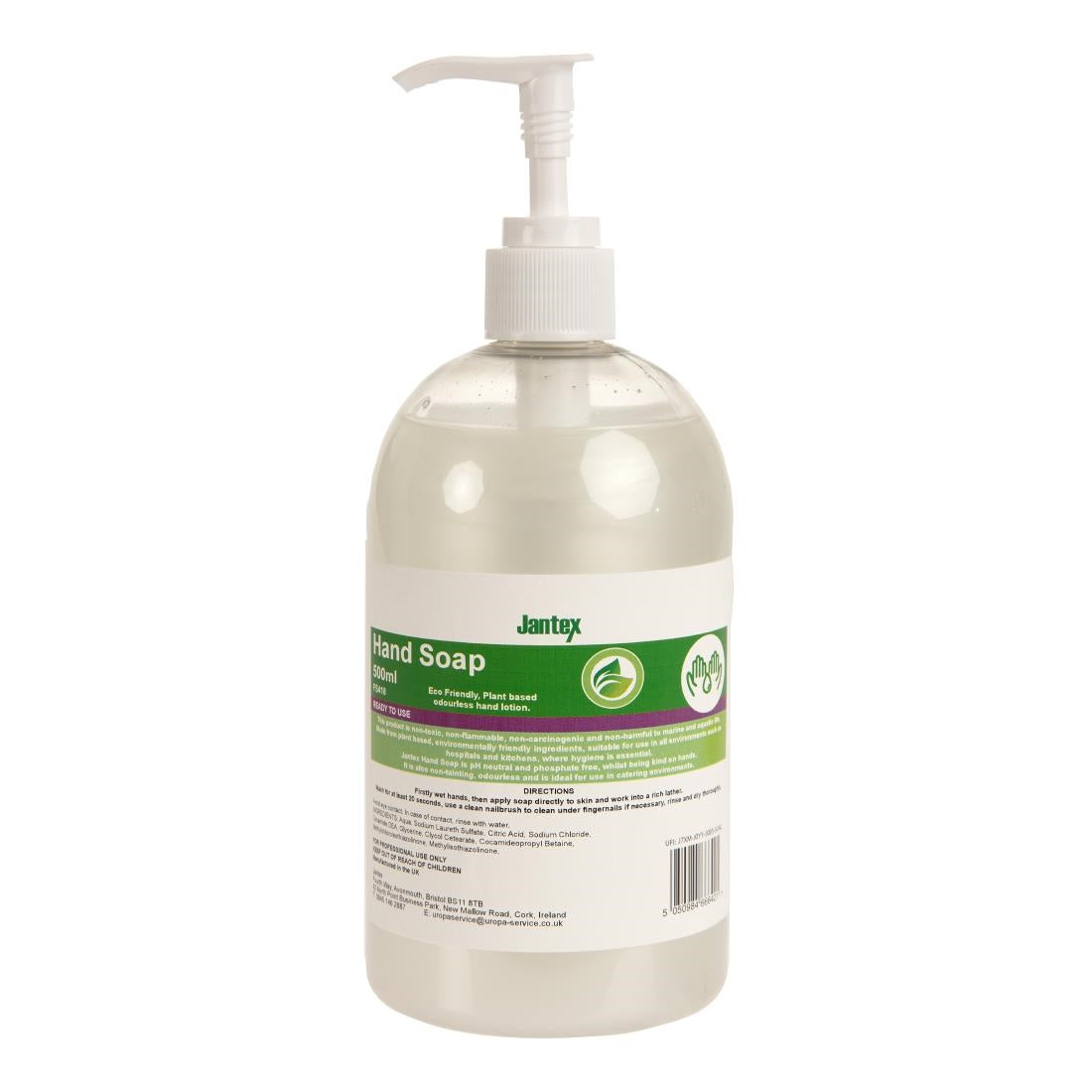 FS418 Jantex Green Hand Soap Lotion Ready To Use 500ml JD Catering Equipment Solutions Ltd