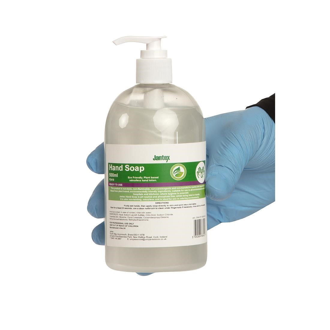FS418 Jantex Green Hand Soap Lotion Ready To Use 500ml JD Catering Equipment Solutions Ltd