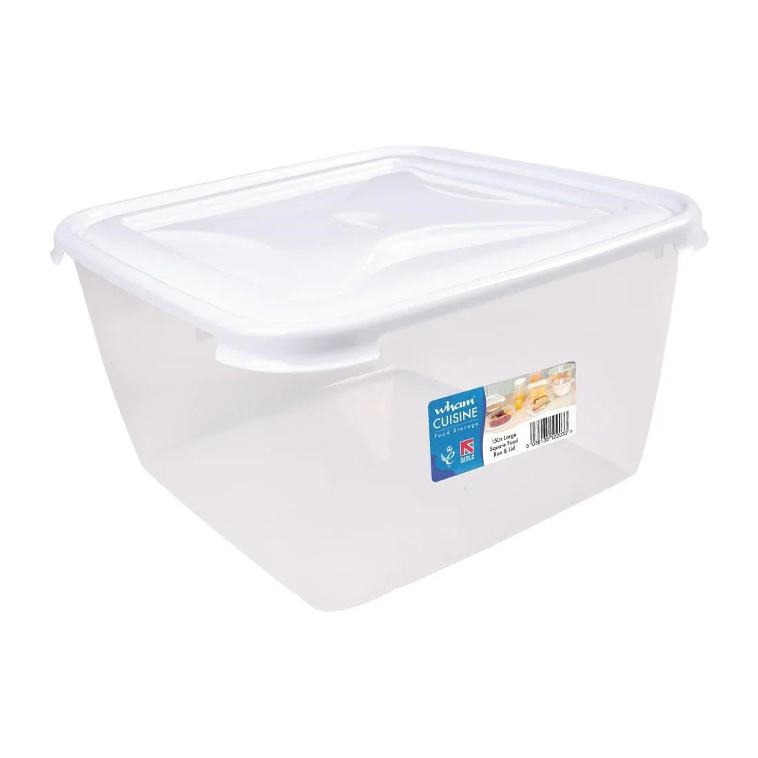 FS458 Wham Cuisine Large Square Food Storage Box Container 15ltr - JD Catering Equipment Solutions Ltd
