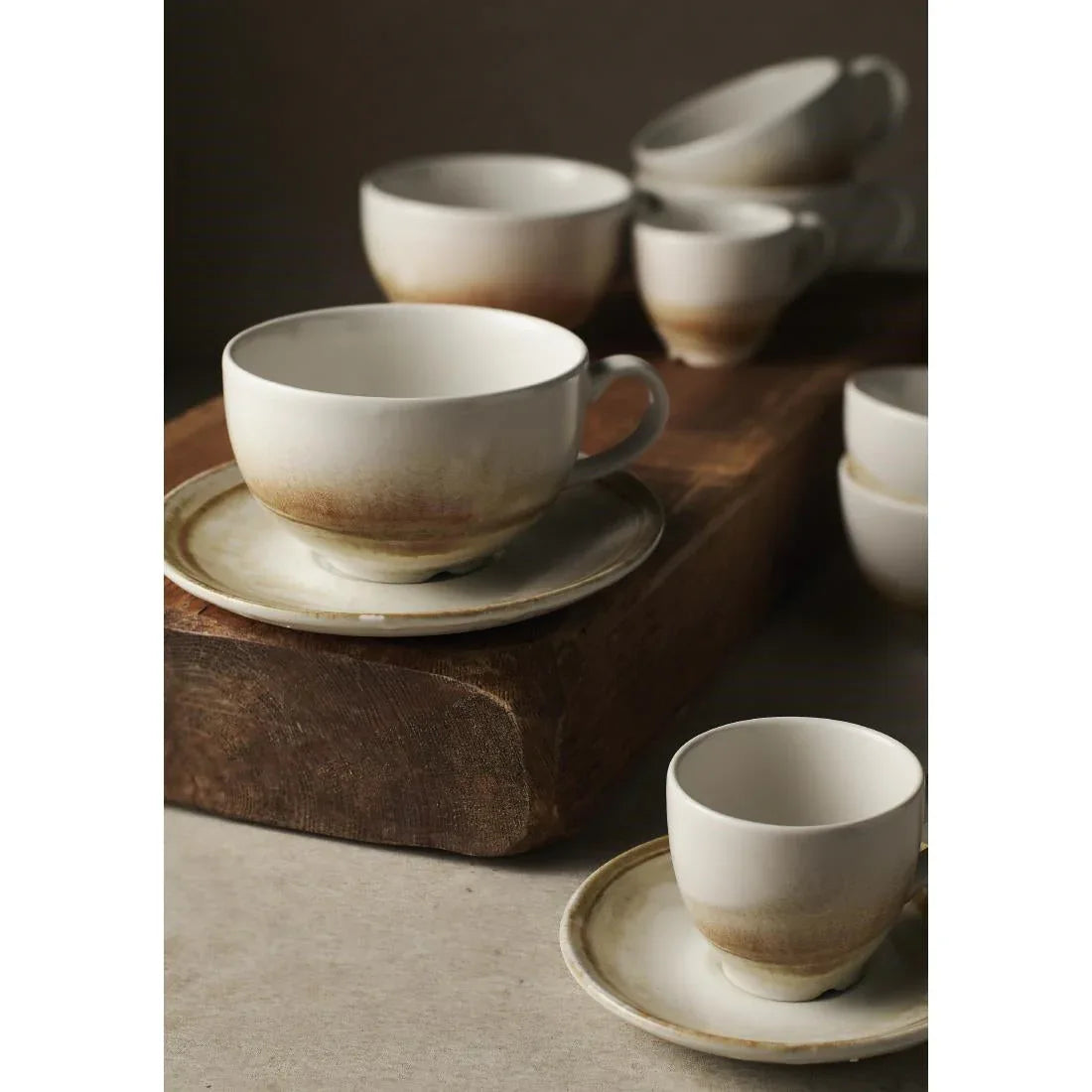FS783 Dudson Makers Finca Sandstone Cappuccino Cup 340ml (Pack of 12) - JD Catering Equipment Solutions Ltd