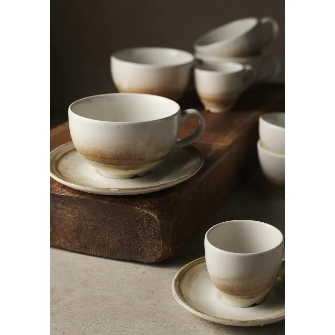 FS784 Dudson Makers Finca Sandstone Cappuccino Cup 227ml (Pack of 12) - JD Catering Equipment Solutions Ltd