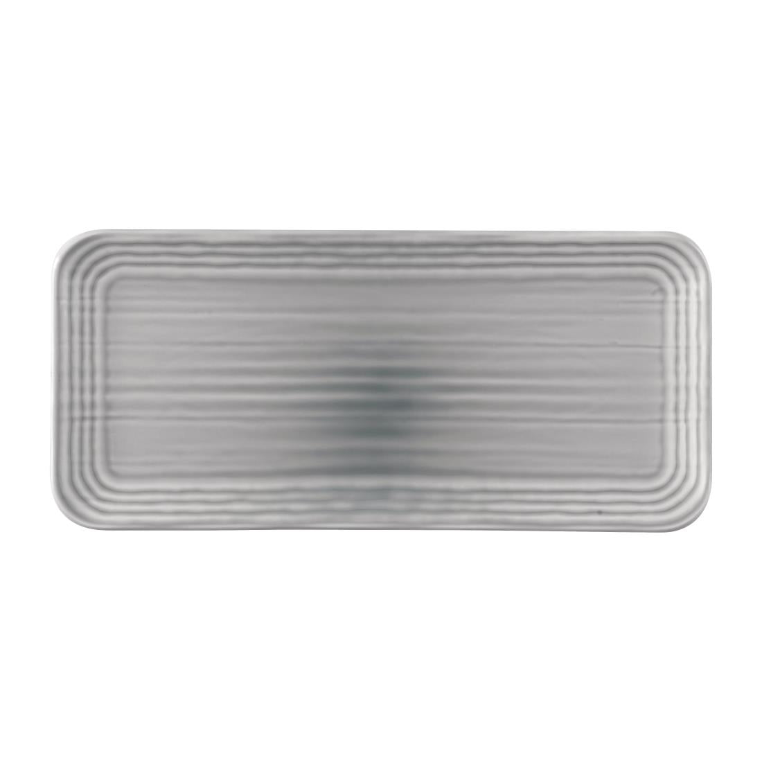 FS799 Dudson Harvest Norse Organic Coupe Rect Platter Grey 338x155mm (Pack of 6) JD Catering Equipment Solutions Ltd