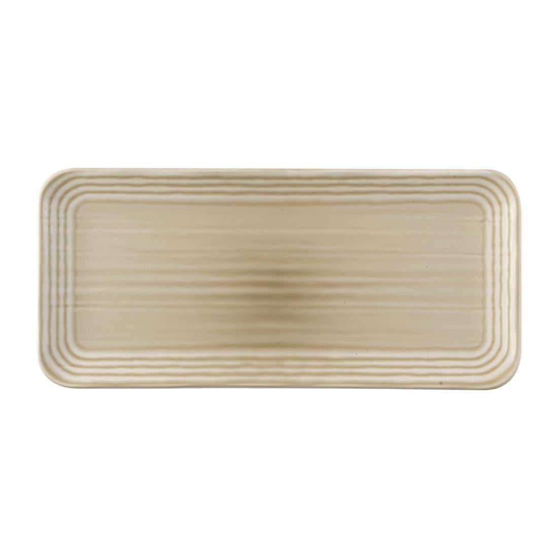 FS811 Dudson Harvest Norse Linen Organic Coupe Rect Platter 338x155mm (Pack of 6) JD Catering Equipment Solutions Ltd