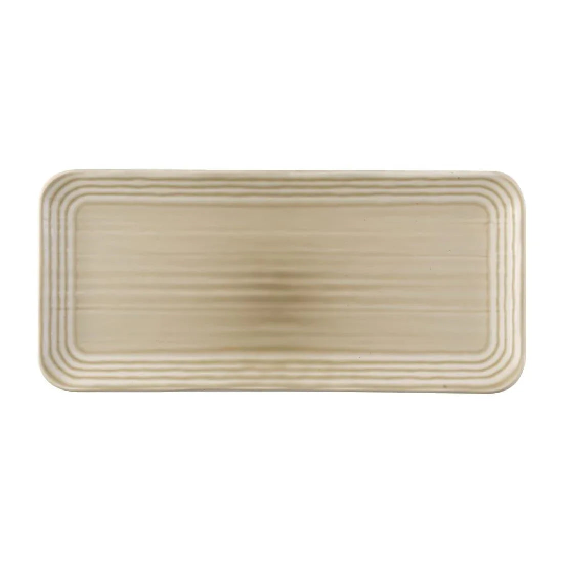 FS811 Dudson Harvest Norse Linen Organic Coupe Rect Platter 338x155mm (Pack of 6) - JD Catering Equipment Solutions Ltd