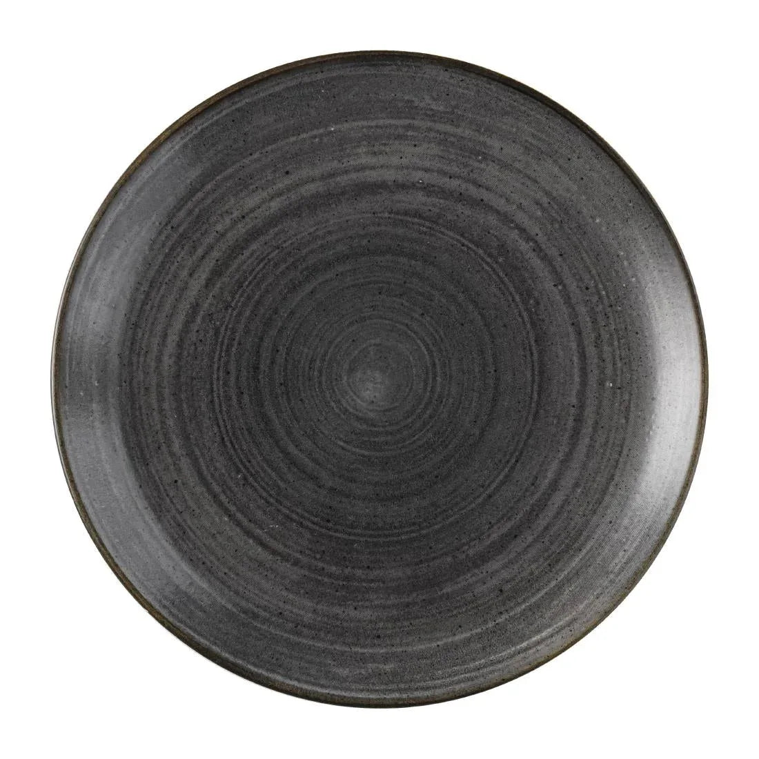 FS836 Churchill Stonecast Raw Evolve Coupe Plate Black 286mm (Pack of 12) - JD Catering Equipment Solutions Ltd