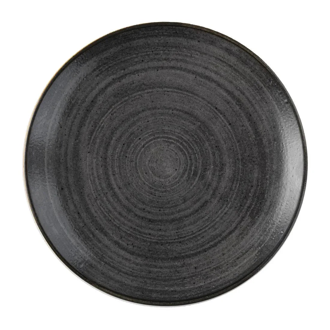 FS838 Churchill Stonecast Raw Evolve Coupe Plate Black 219mm (Pack of 12) - JD Catering Equipment Solutions Ltd