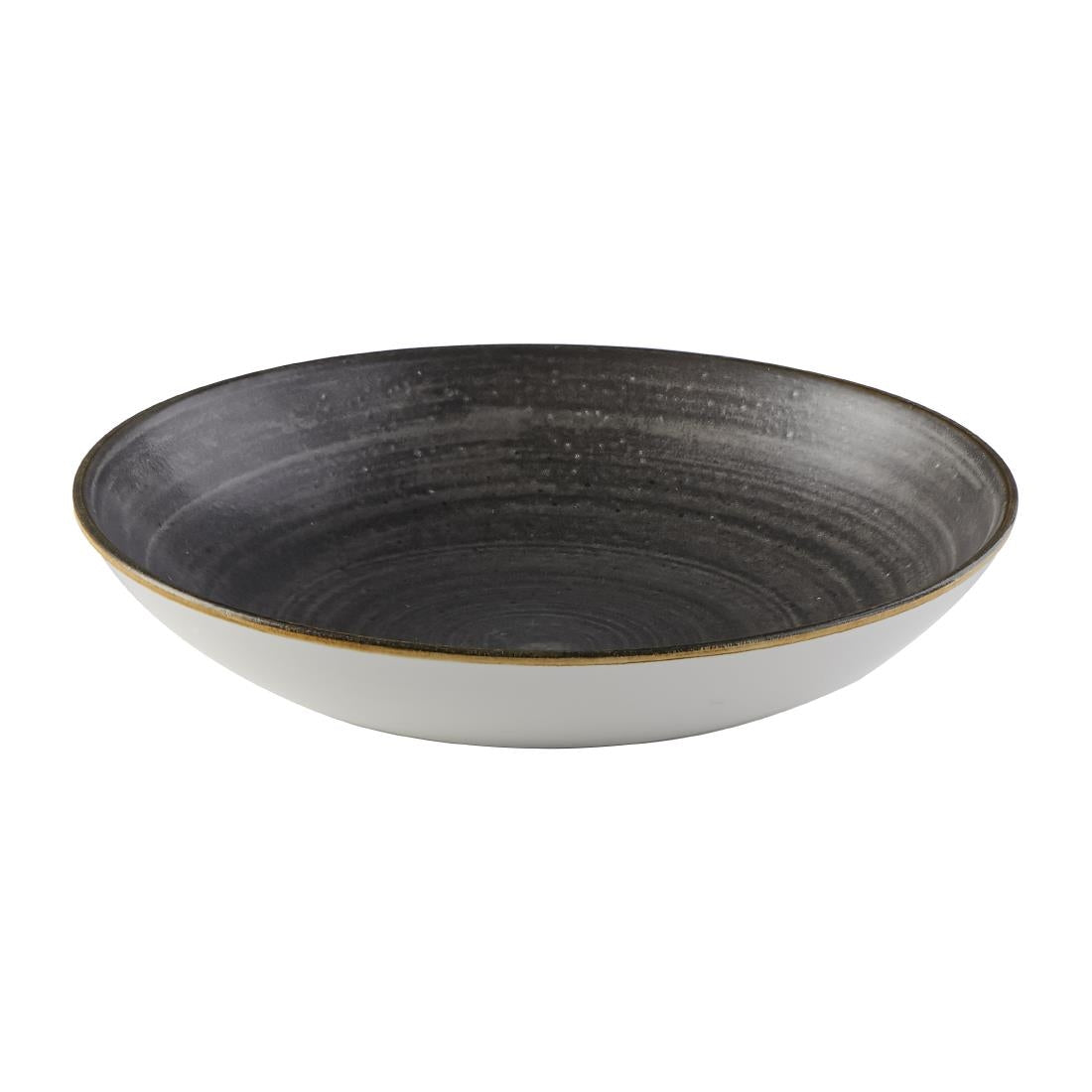FS840 Churchill Stonecast Raw Evolve Coupe Bowl Black 248mm (Pack of 12) JD Catering Equipment Solutions Ltd