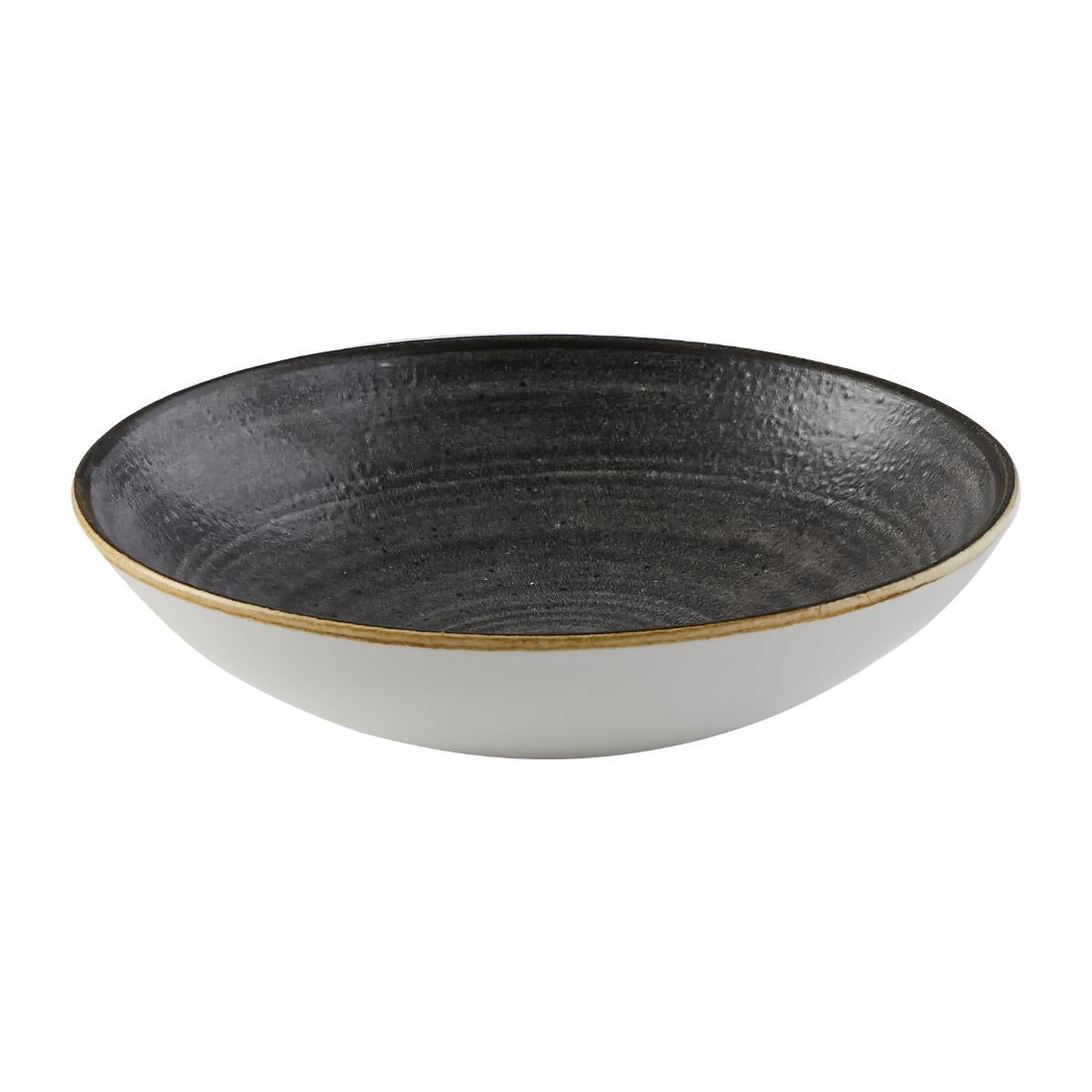 FS841 Churchill Stonecast Raw Coupe Bowl Black 184mm (Pack of 12) JD Catering Equipment Solutions Ltd