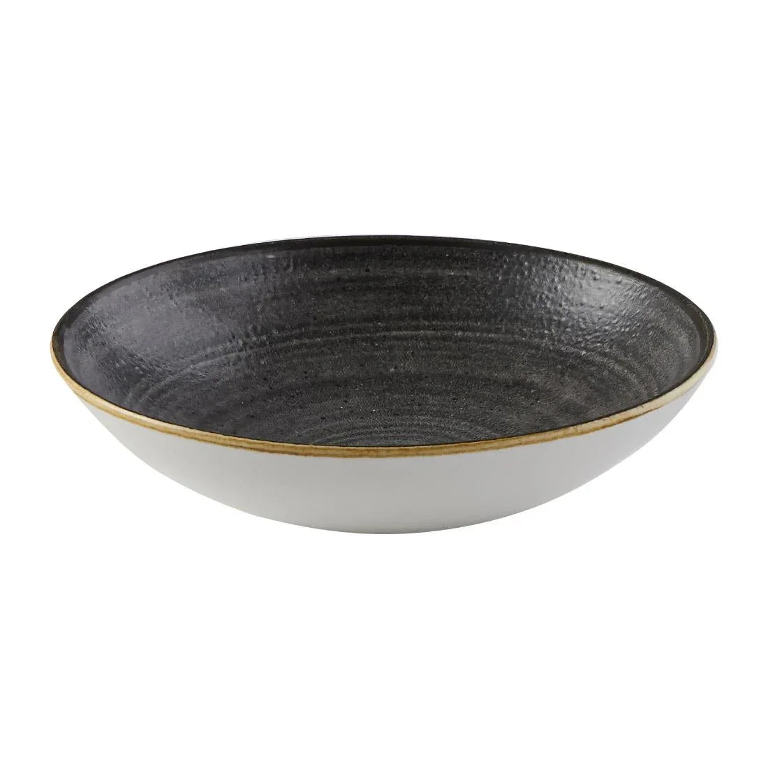 FS841 Churchill Stonecast Raw Coupe Bowl Black 184mm (Pack of 12) - JD Catering Equipment Solutions Ltd