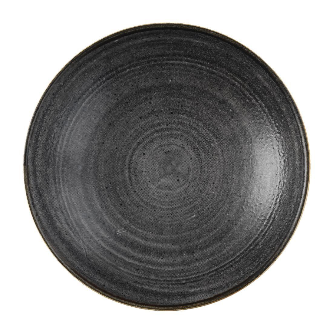 FS841 Churchill Stonecast Raw Coupe Bowl Black 184mm (Pack of 12) - JD Catering Equipment Solutions Ltd