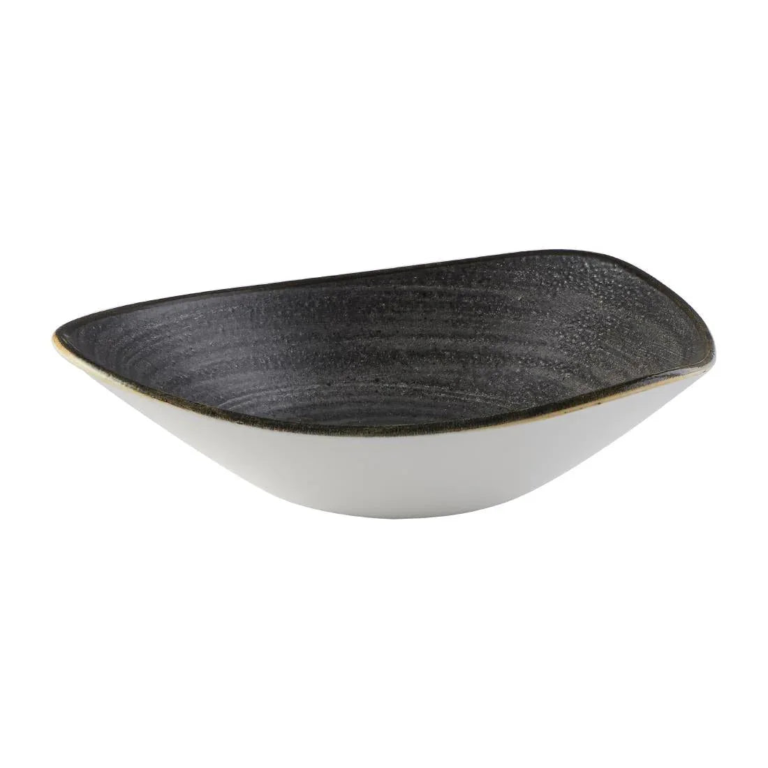 FS844 Churchill Stonecast Raw Lotus Bowl Black 229mm (Pack of 12) - JD Catering Equipment Solutions Ltd