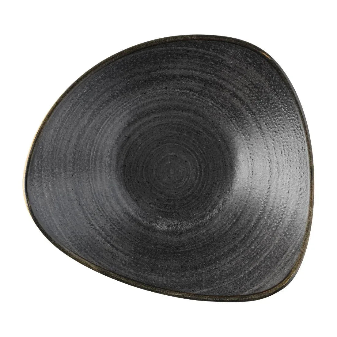 FS844 Churchill Stonecast Raw Lotus Bowl Black 229mm (Pack of 12) - JD Catering Equipment Solutions Ltd