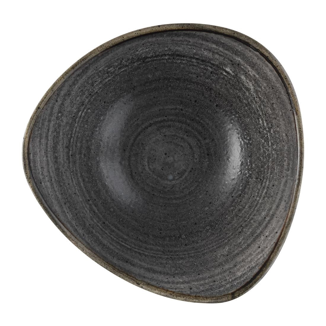 FS845 Churchill Stonecast Raw Lotus Bowl Black 178mm (Pack of 12) JD Catering Equipment Solutions Ltd