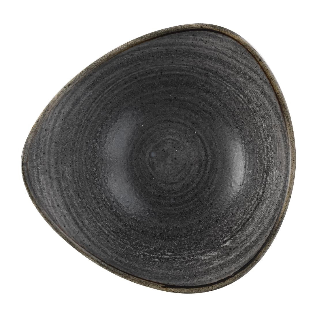 FS845 Churchill Stonecast Raw Lotus Bowl Black 178mm (Pack of 12) JD Catering Equipment Solutions Ltd