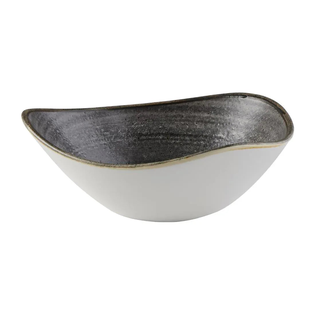 FS845 Churchill Stonecast Raw Lotus Bowl Black 178mm (Pack of 12) - JD Catering Equipment Solutions Ltd
