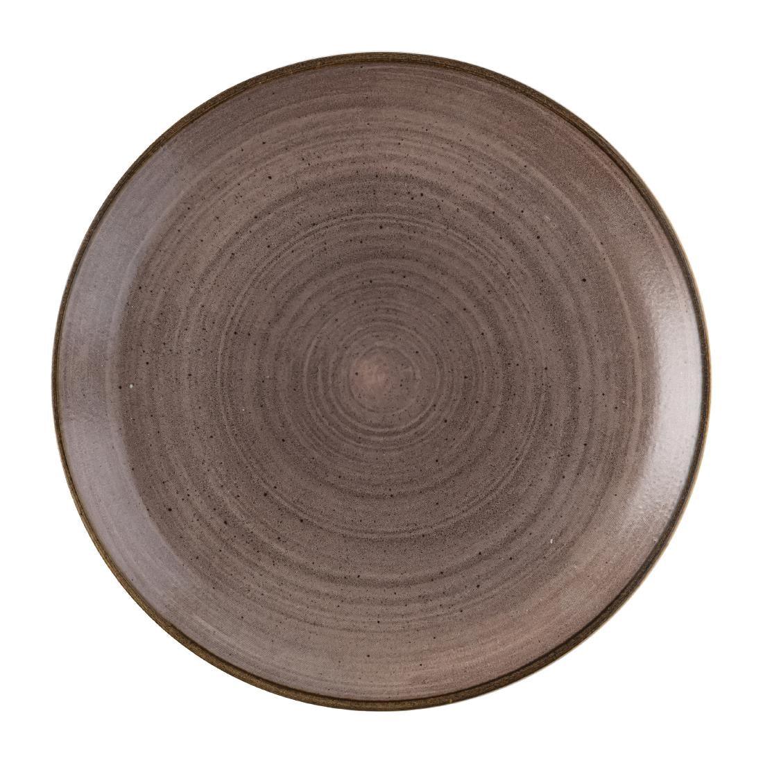 FS846 Churchill Stonecast Raw Evolve Coupe Plate Brown 286mm (Pack of 12) - JD Catering Equipment Solutions Ltd