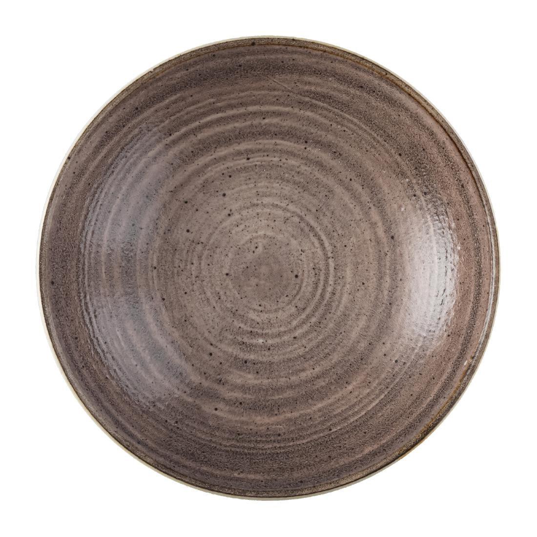 FS851 Churchill Stonecast Raw Coupe Bowl Brown 184mm (Pack of 12) - JD Catering Equipment Solutions Ltd