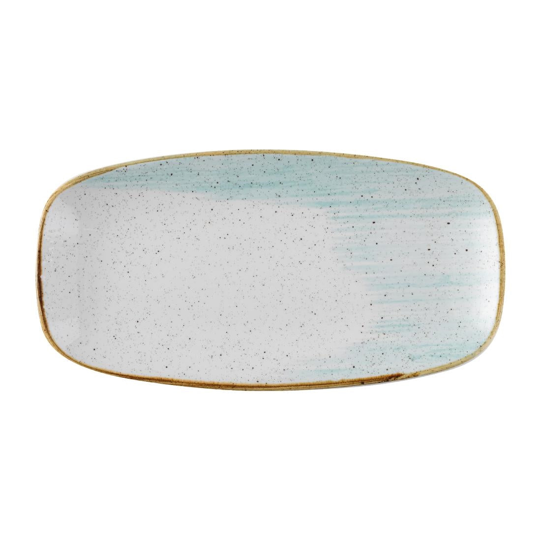 FS866 Churchill Stonecast Accents Chefs Oblong Plate Duck egg 287x152mm (Pack of 12) JD Catering Equipment Solutions Ltd