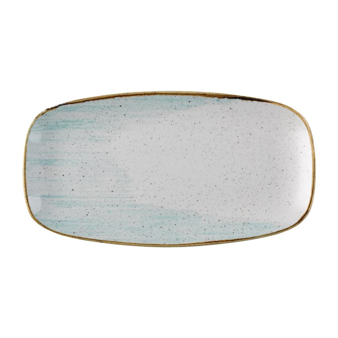 FS867 Churchill Stonecast Accents Chefs Oblong Plate Duck egg 348x189mm (Pack of 6) JD Catering Equipment Solutions Ltd