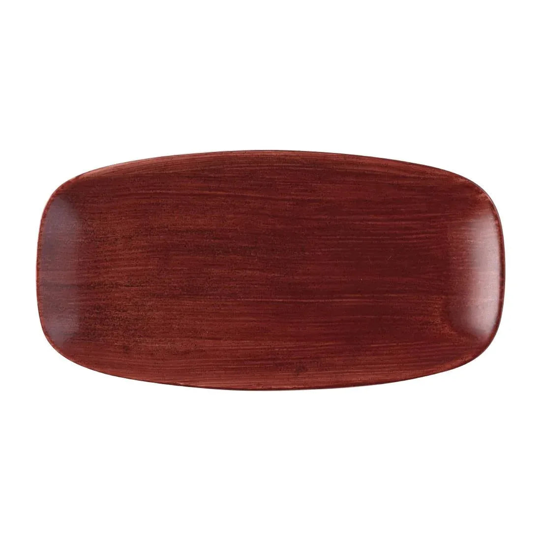 FS888 Churchill Stonecast Patina Chefs Oblong Plate Red Rust 287x152mm (Pack of 12) - JD Catering Equipment Solutions Ltd