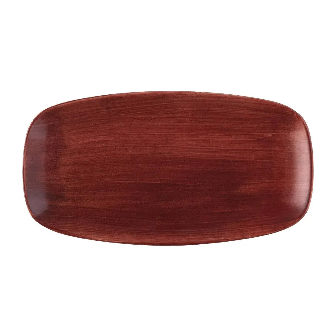 FS889 Churchill Stonecast Patina Chefs Oblong Plate Red Rust 348x189mm (Pack of 6) - JD Catering Equipment Solutions Ltd