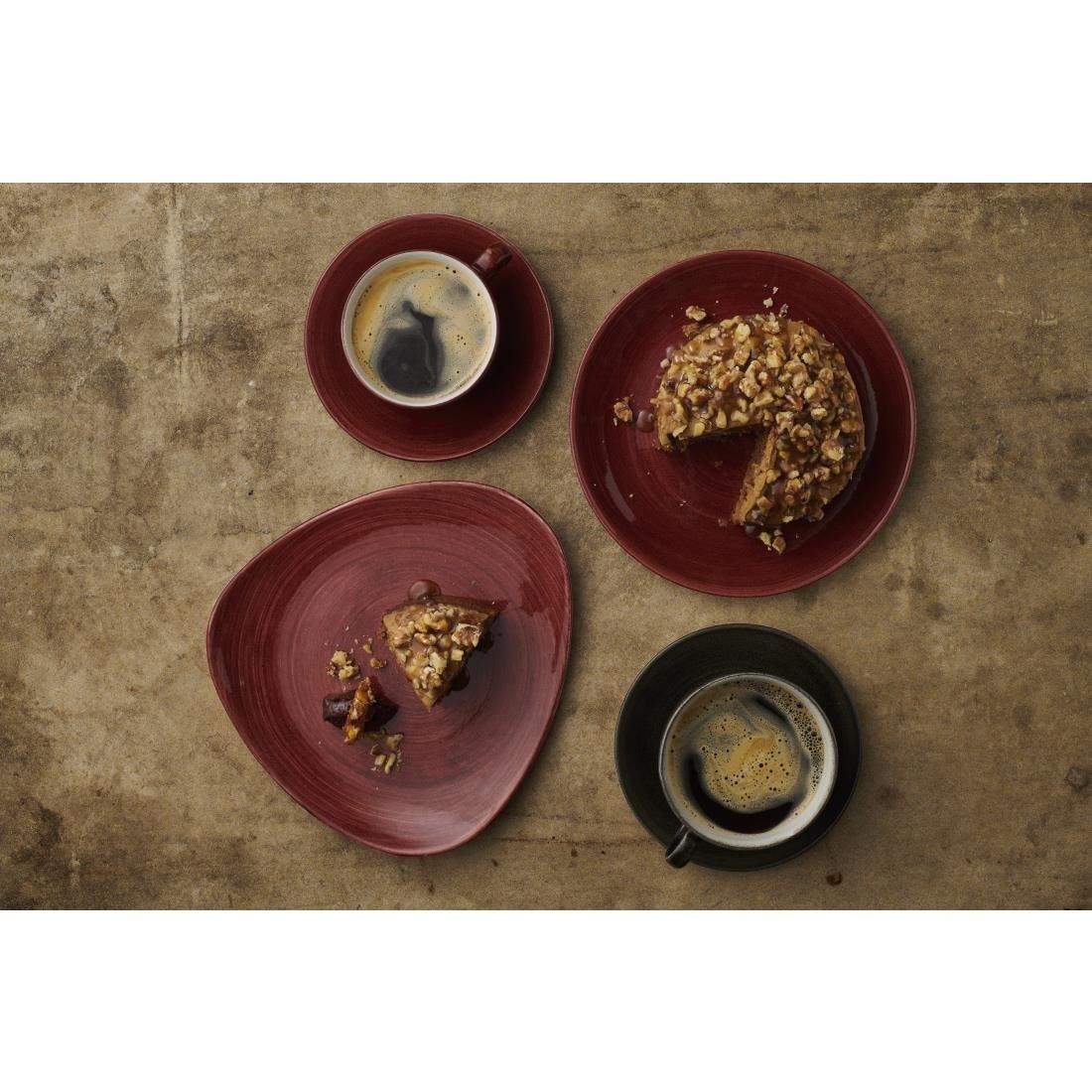 FS892 Churchill Stonecast Patina Cappuccino Saucer Red Rust 159mm (Pack of 12) - JD Catering Equipment Solutions Ltd