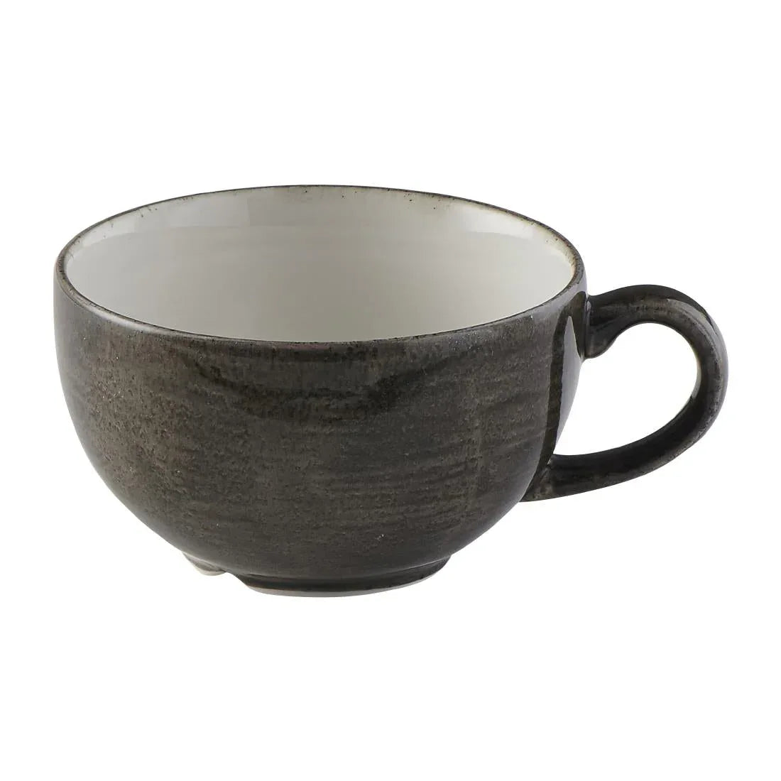 FS898 Churchill Stonecast Patina Cappuccino Cup Iron Black 227ml (Pack of 12) - JD Catering Equipment Solutions Ltd