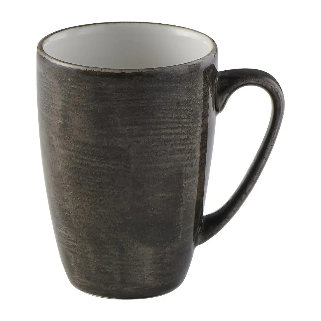 FS902 Churchill Stonecast Patina Profile Mug Iron Black 340ml (Pack of 12) - JD Catering Equipment Solutions Ltd