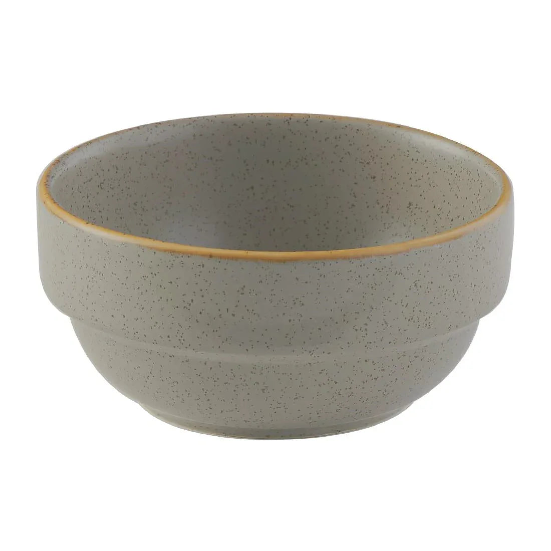 FS909 Churchill Stonecast Profile Stacking Bowl Grey 358ml (Pack of 6) - JD Catering Equipment Solutions Ltd