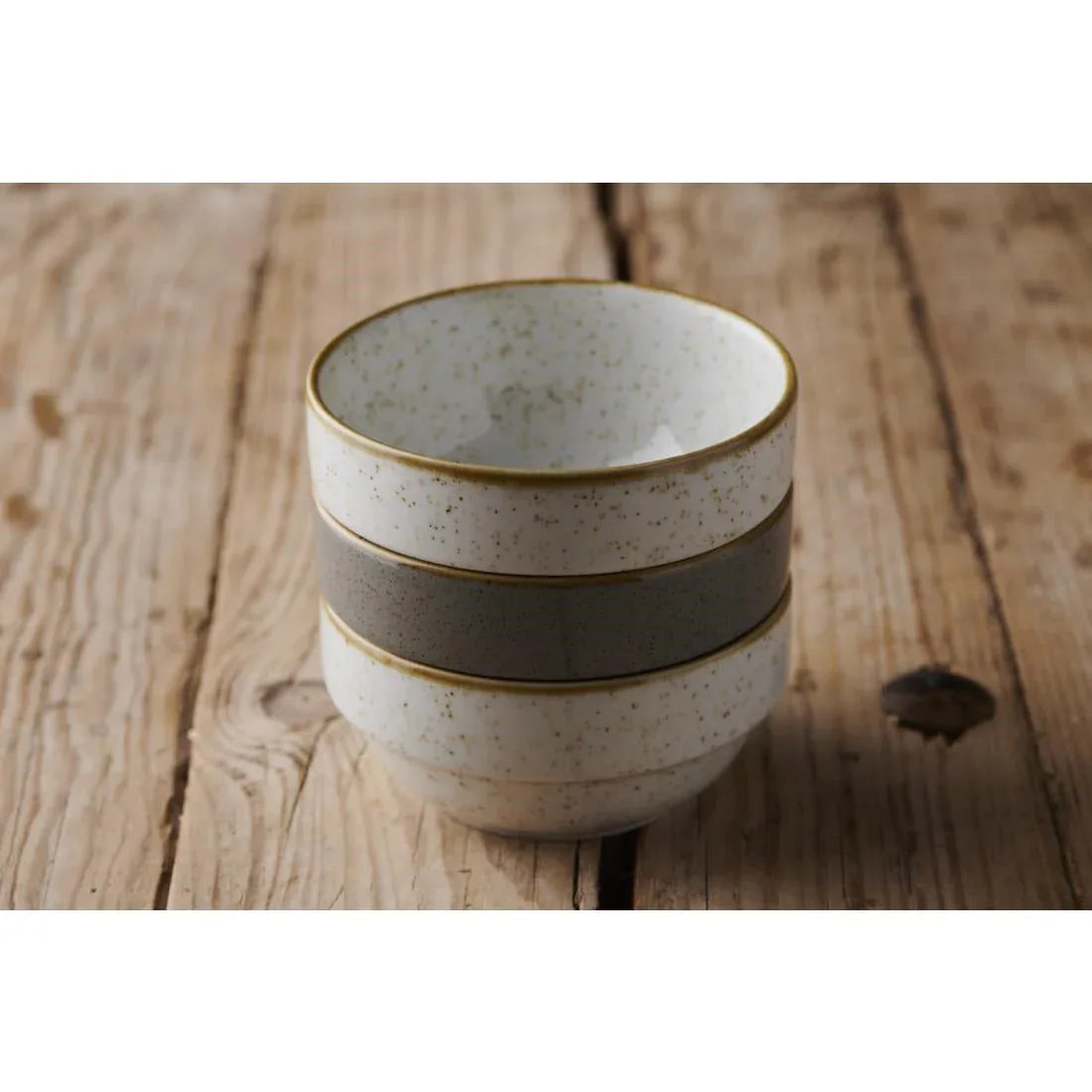 FS909 Churchill Stonecast Profile Stacking Bowl Grey 358ml (Pack of 6) - JD Catering Equipment Solutions Ltd