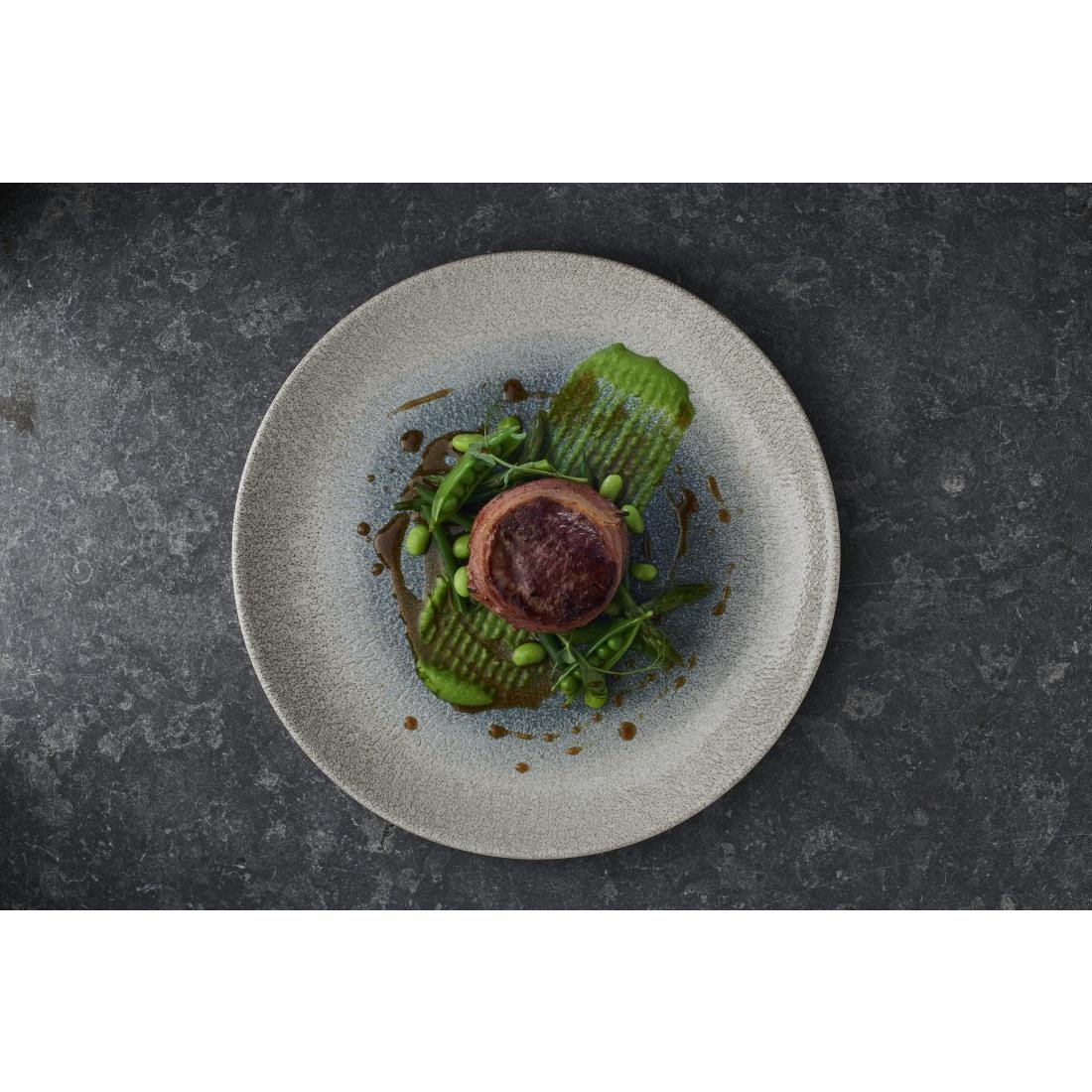 FS918 Churchill Raku Duo Agate Evolve Coupe Plate Topaz 219mm (Pack of 12) JD Catering Equipment Solutions Ltd