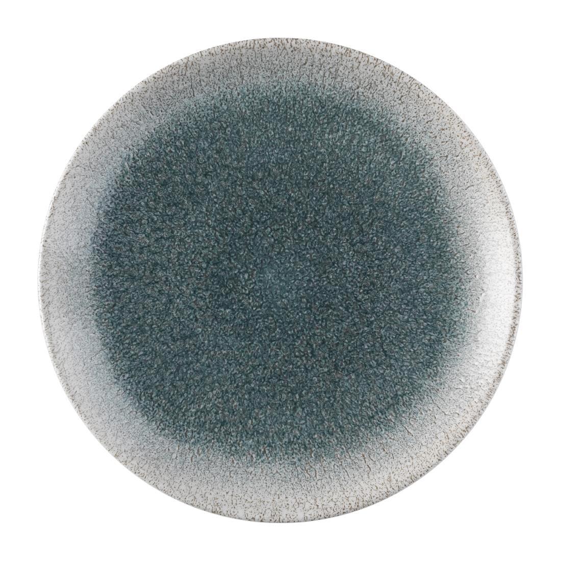 FS918 Churchill Raku Duo Agate Evolve Coupe Plate Topaz 219mm (Pack of 12) - JD Catering Equipment Solutions Ltd