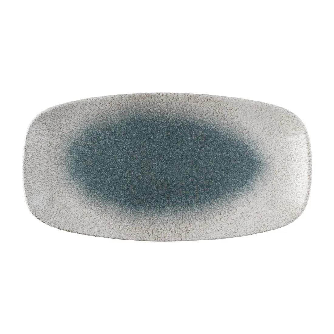 FS922 Churchill Raku Duo Agate Chefs Oblong Plate Topaz 287x152mm (Pack of 12) - JD Catering Equipment Solutions Ltd