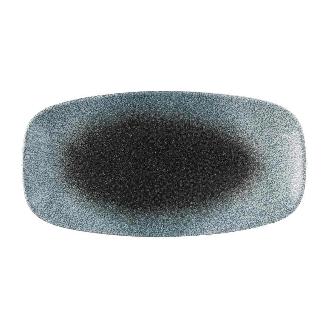 FS930 Churchill Raku Duo Chefs Oblong Plate Topaz Quartz 287x152mm (Pack of 12) - JD Catering Equipment Solutions Ltd