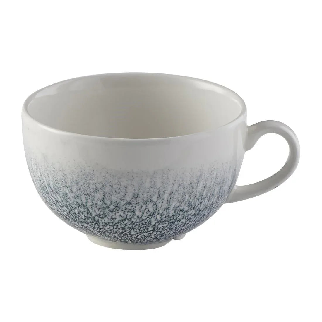 FS932 Churchill Raku Duo Cappuccino Cup Topaz Blue 340ml (Pack of 12) - JD Catering Equipment Solutions Ltd