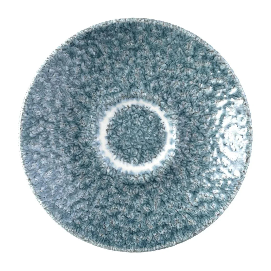 FS936 Churchill Raku Duo Espresso Saucer Topaz Blue 114mm (Pack of 12) - JD Catering Equipment Solutions Ltd