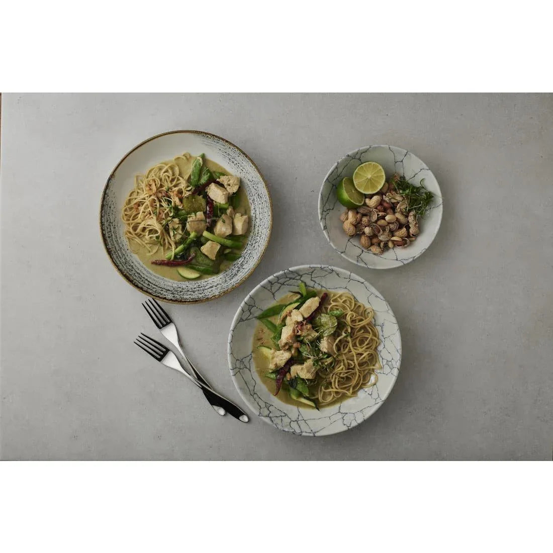 FS941 Churchill Studio Prints Kintsugi Pearl Evolve Coupe Bowl Grey 184mm (Pack of 12) - JD Catering Equipment Solutions Ltd