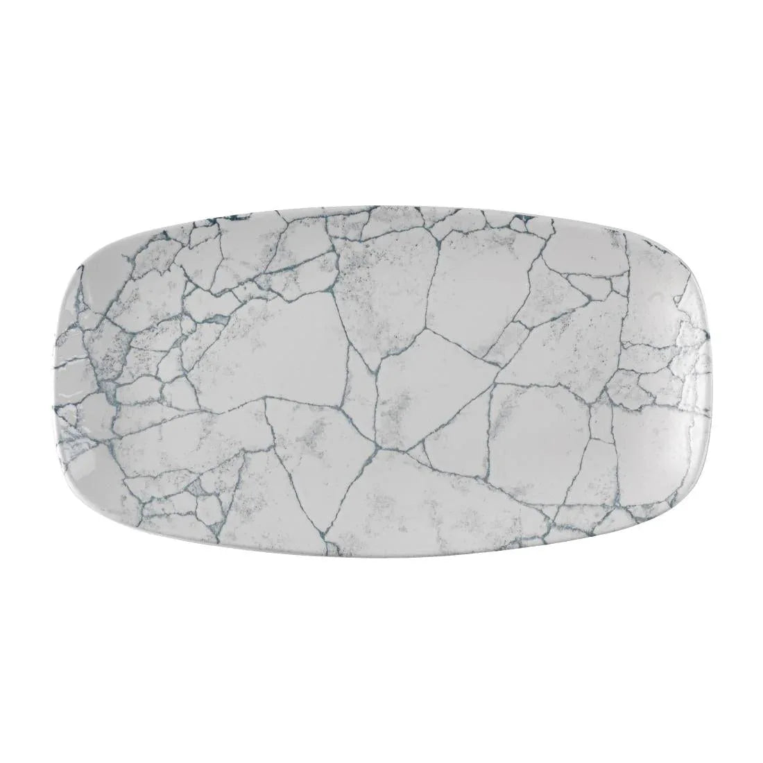 FS943 Churchill Studio Prints Kintsugi Pearl Chefs Oblong Plate Grey 348x189mm (Pack of 6) - JD Catering Equipment Solutions Ltd